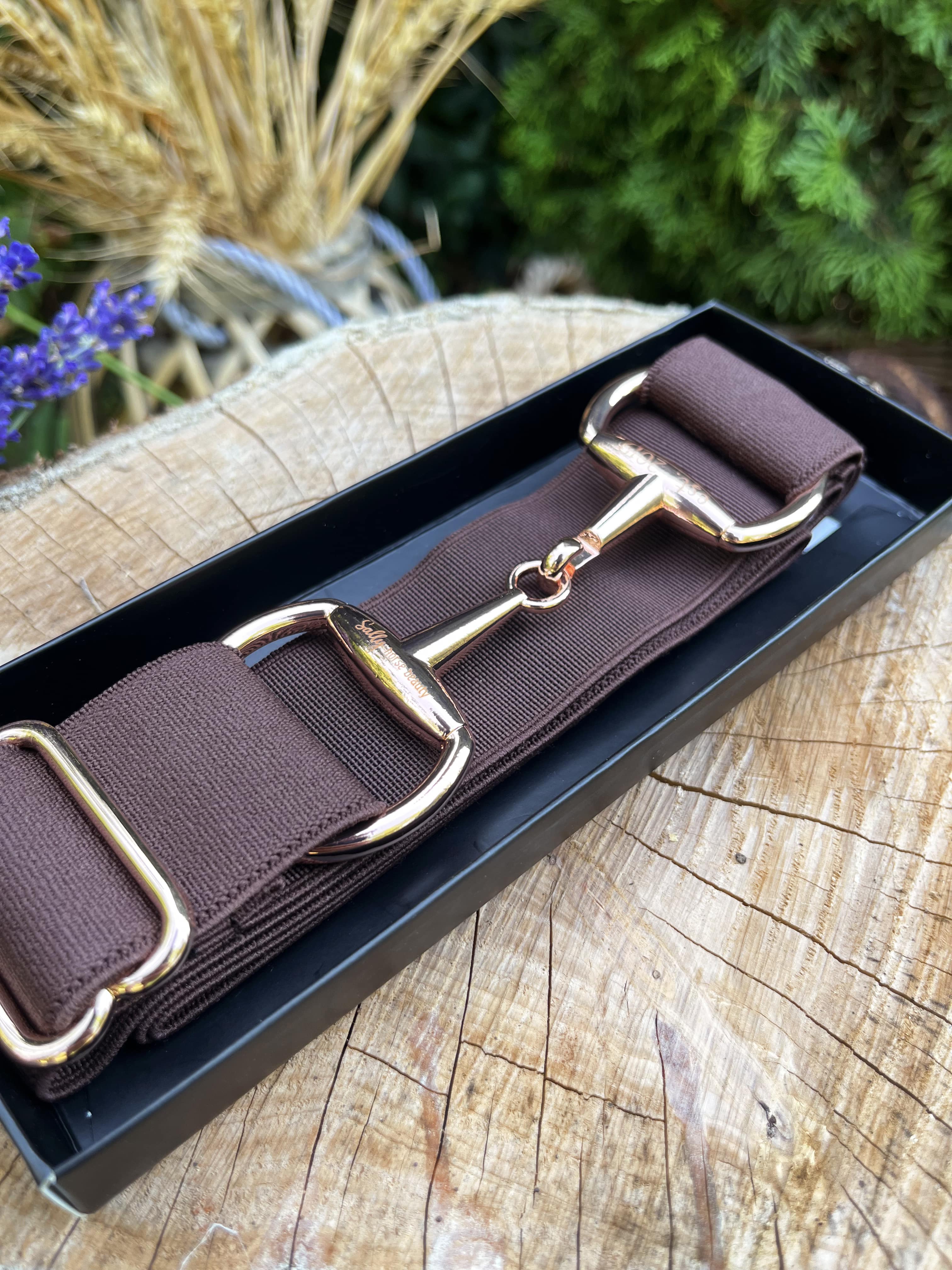 Barna - rozé arany zablás öv