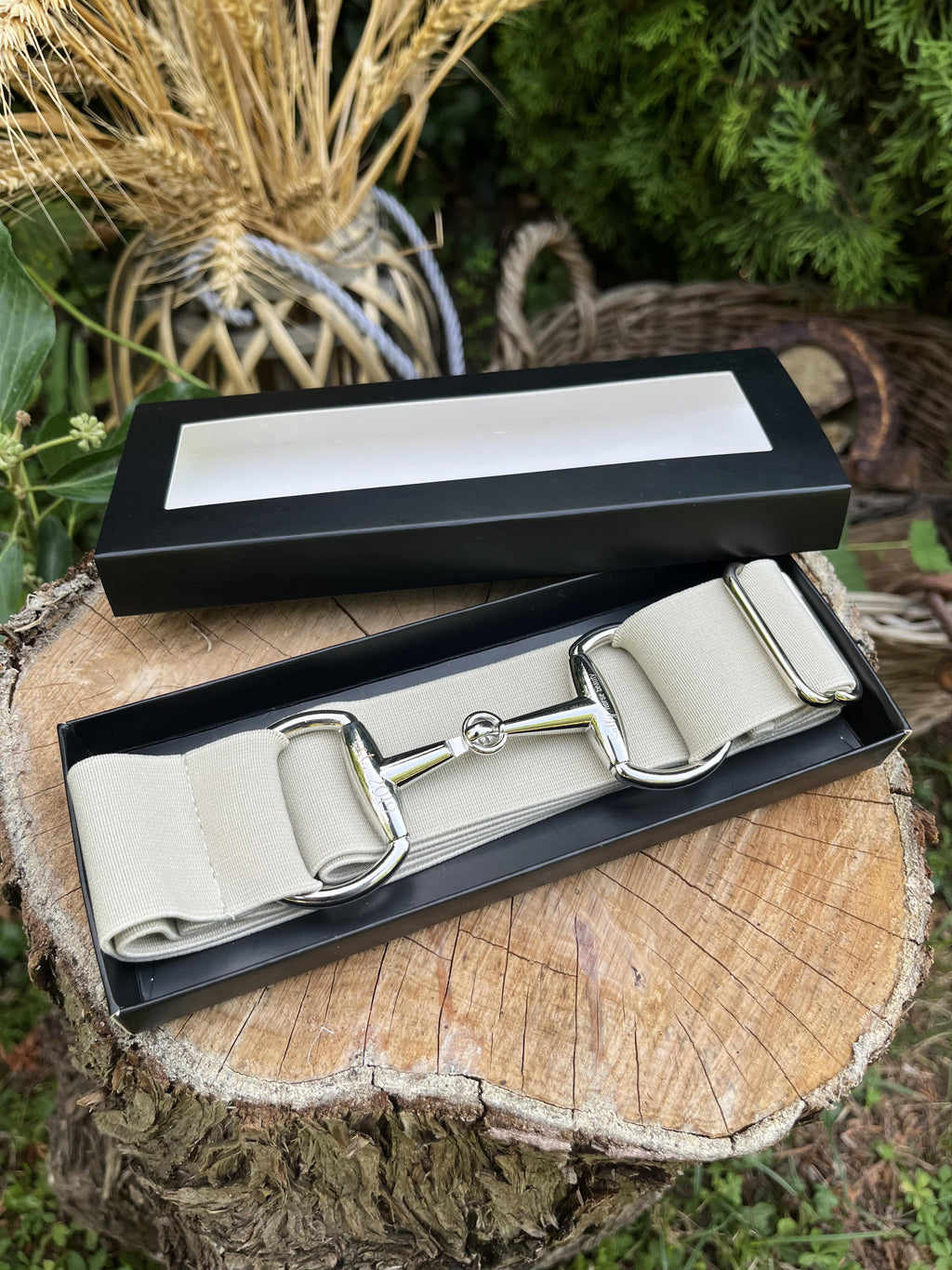 Fehér glitteres - elasztikus zablás öv