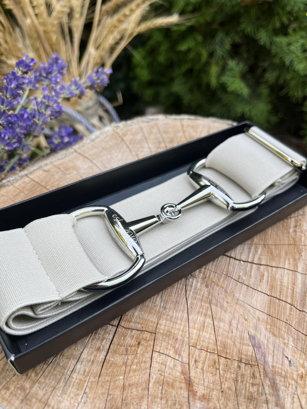 Fehér glitteres - elasztikus zablás öv