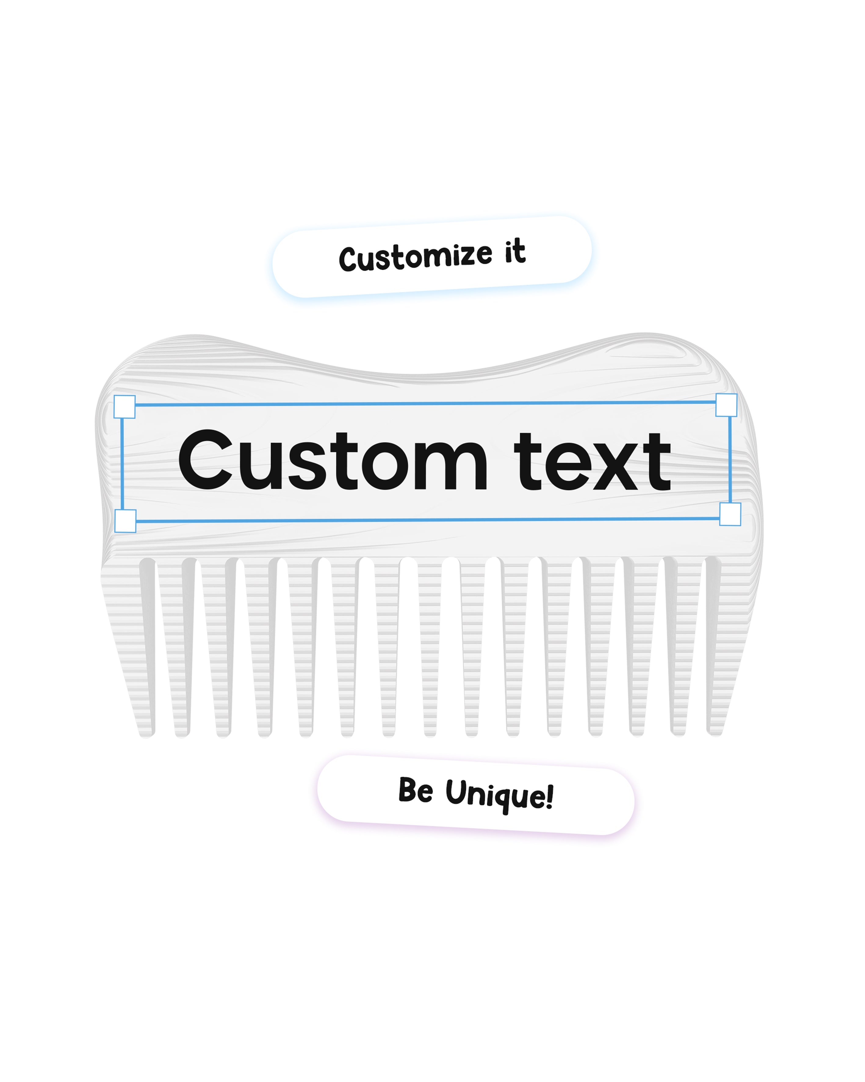 Személyre szabható sörény fésű