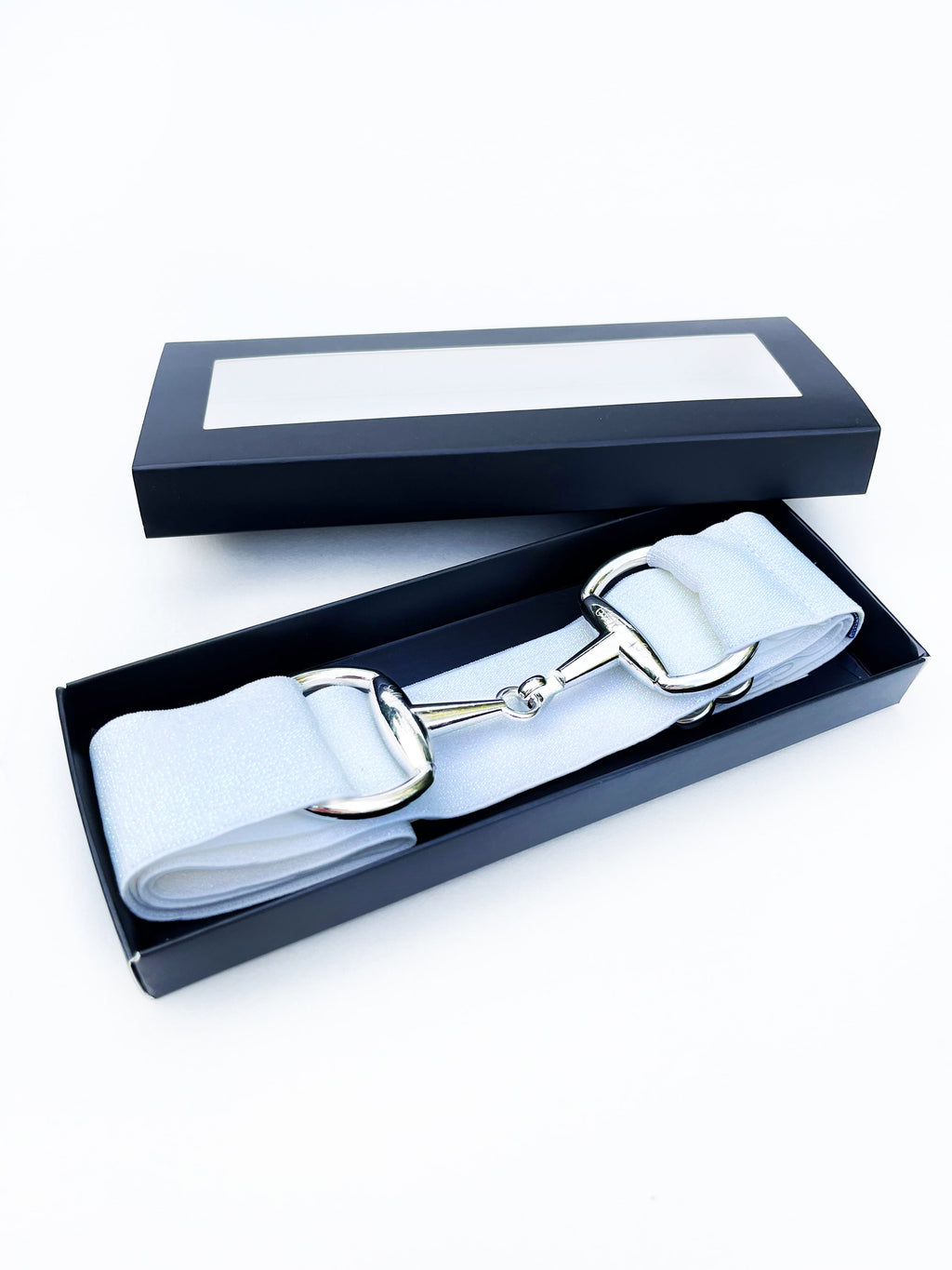 Fehér glitteres - elasztikus zablás öv