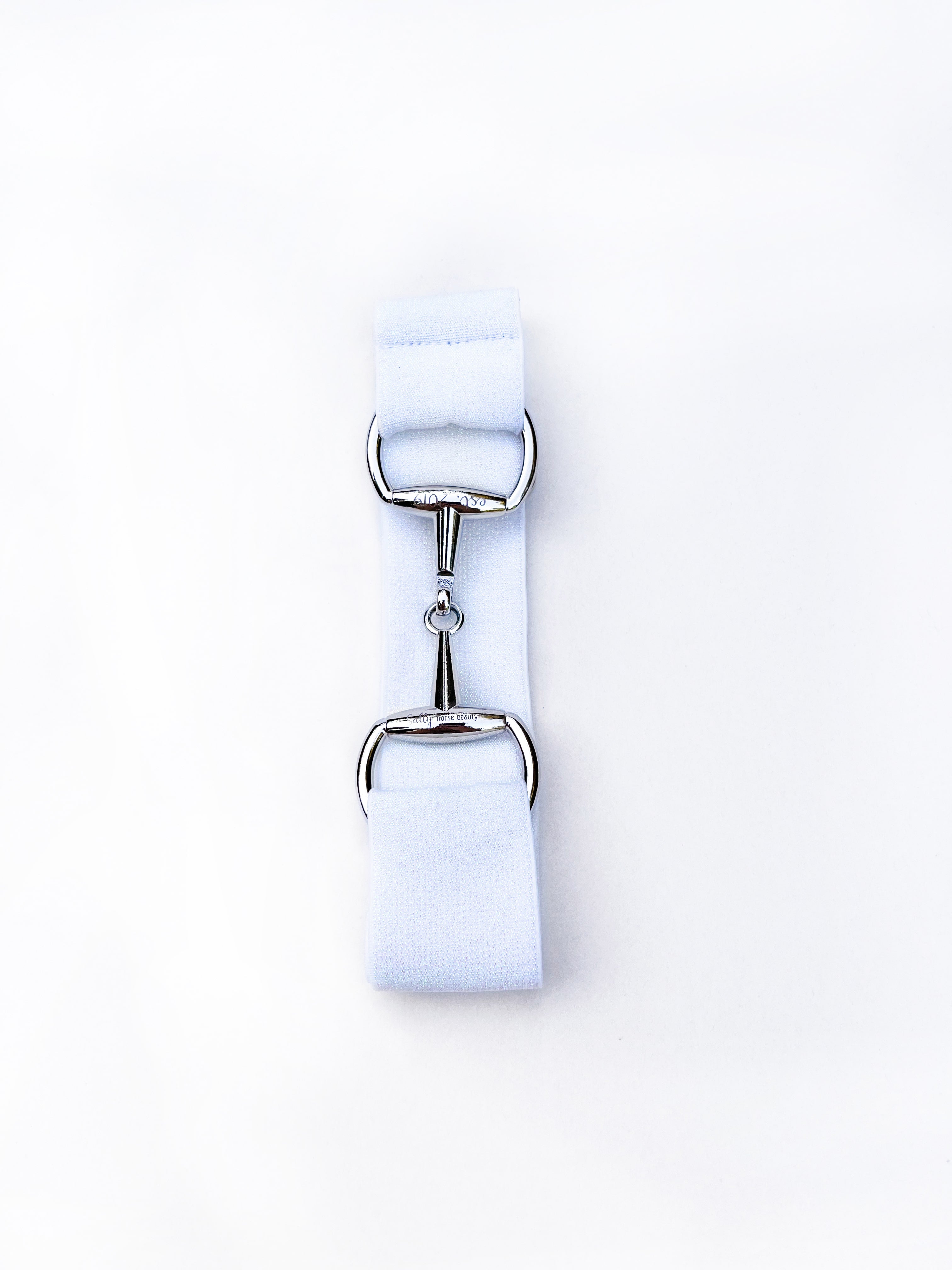 Fehér glitteres - elasztikus zablás öv