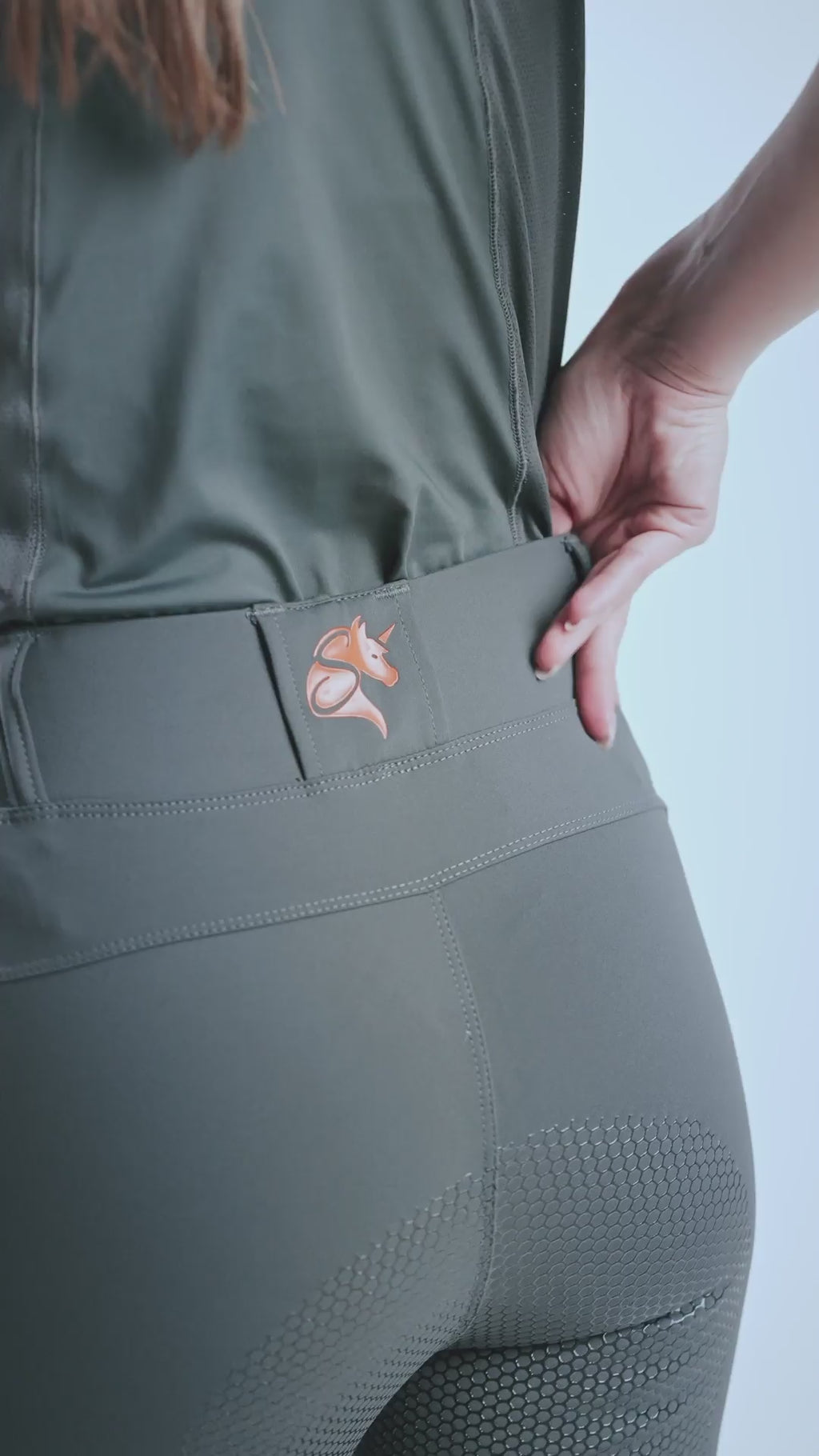 Sally Teliszilikonos Lovagló Leggings-Greyglow