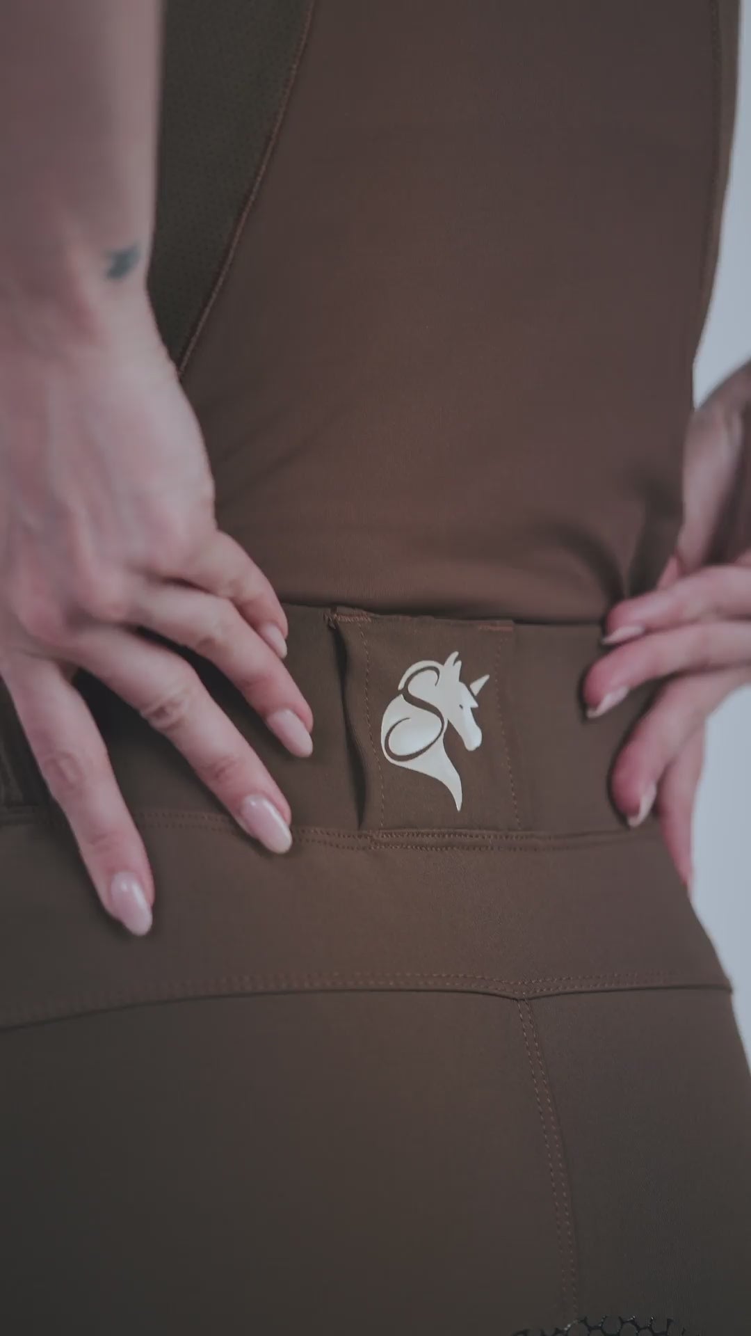 Sally Teliszilikonos Lovagló Leggings- Velvet Chestnut